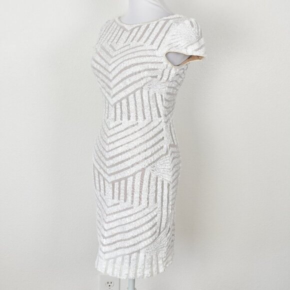 Dress the Population Tabitha Cap Sleeve Sequin Dress - M - Picture 5 of 11